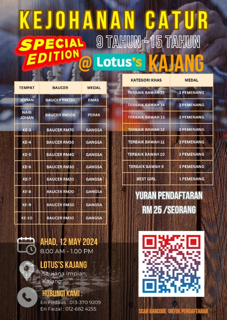 Kejohanan Catur Lotus's Kajang Catur Malaysia Chess Tournament