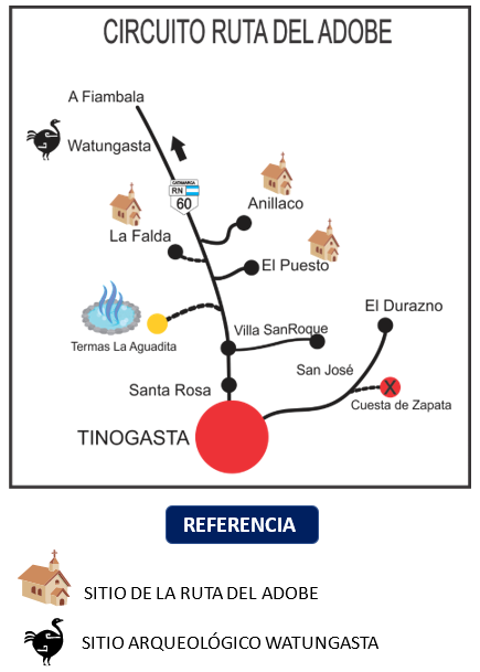 Ruta del Adobe Catamarca Map