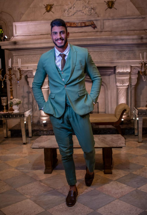 Terno masculino azul para casamento - Spaço Glamour Recife