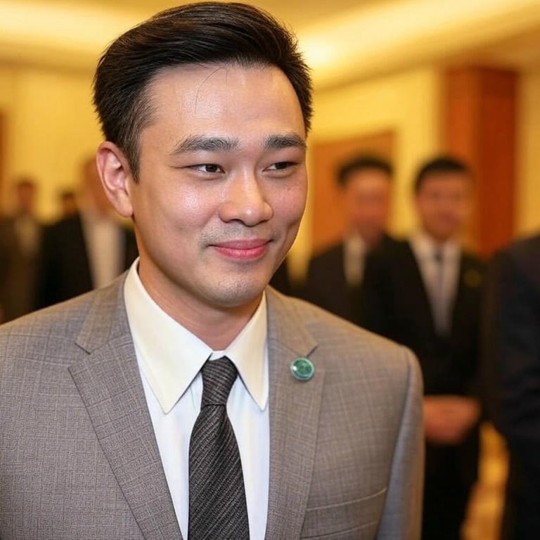 a Chinese man in a suit and tie