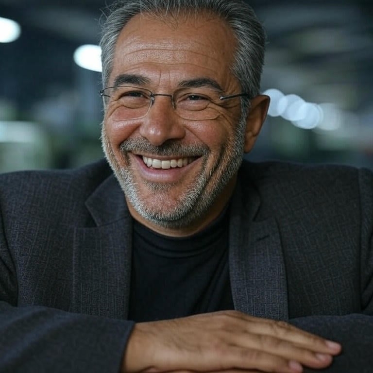 a man with glasses and a suit jacket