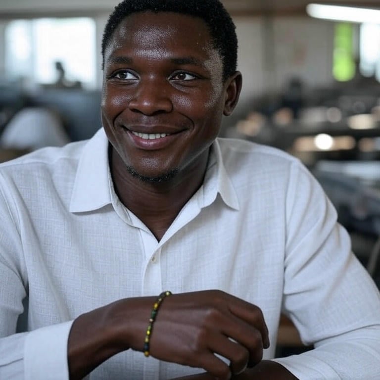 a black man in a white shirt and a white shirt