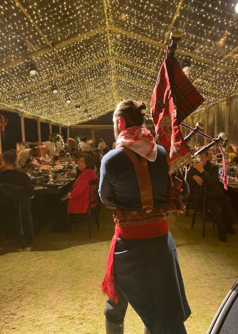 Bag pipe with Ahmad Silawy - Ayla private event 