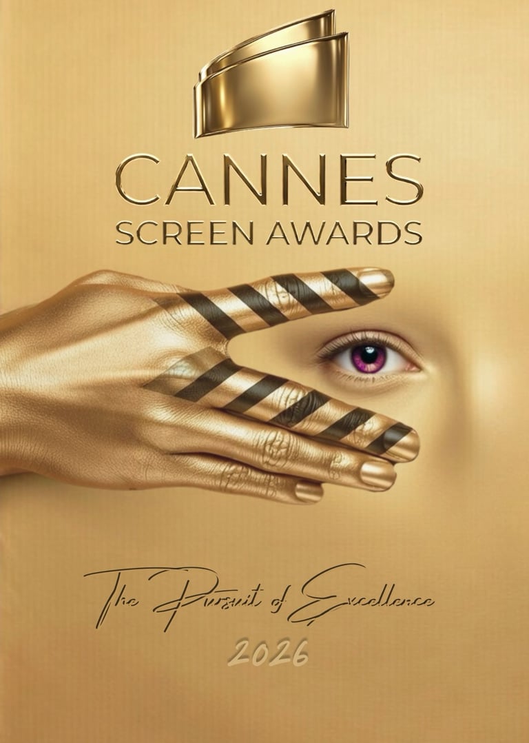 Cannes Screen Awards Official 2026 Film Film Festival Poster