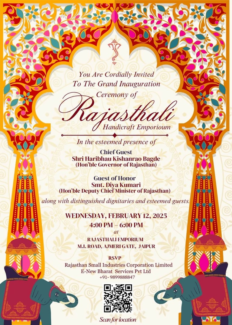 Rajasthali Invitation Jaipur Rajasthan Handi Crafts