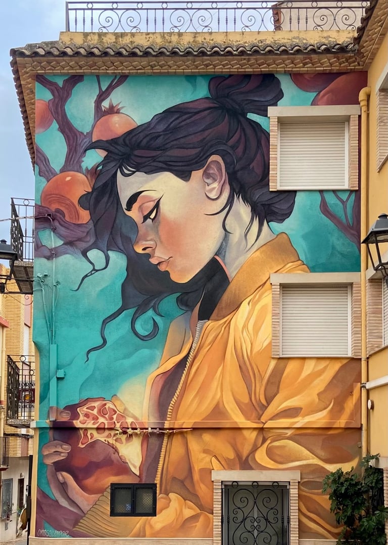 Origen - Mural en Geldo, España, mural, arte urbano por Ona Salvador