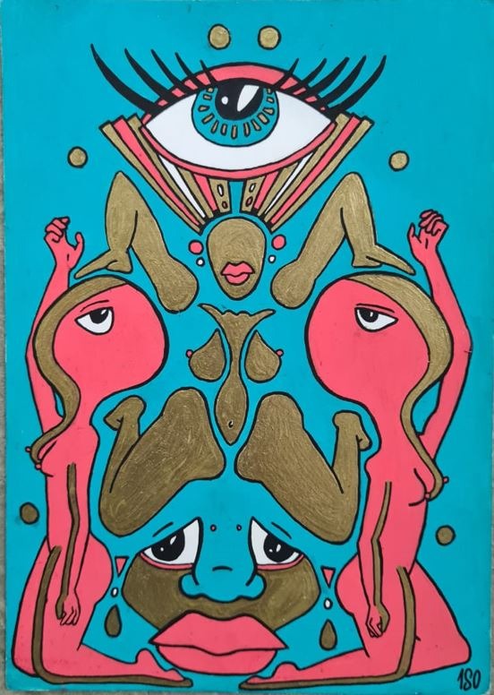 Dessin au Posca, format A5, 1SO