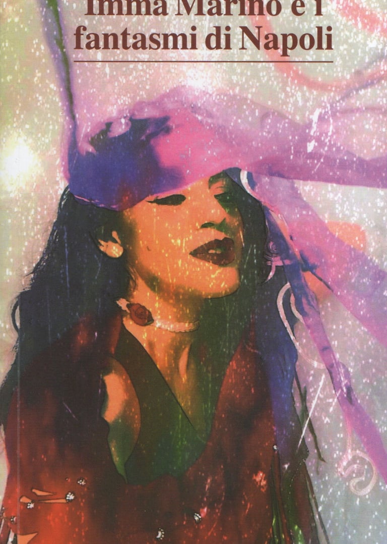 Book cover for Imma Marino e i fantasmi di Napoli by Rosanna Ambrosio with mystical illustration.