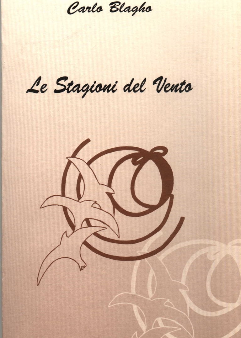 Cover of the book Le Stagioni del Vento by Carlo Blagho featuring a bird illustration.
