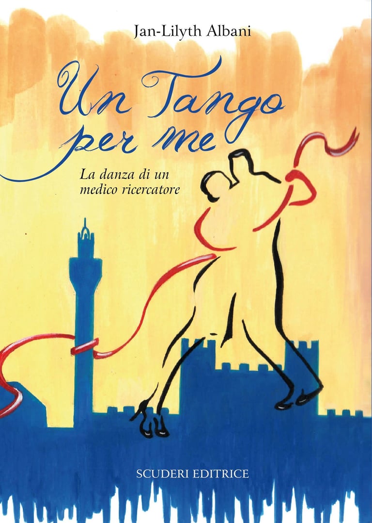 a woman in a red dress is holding a red ribbon