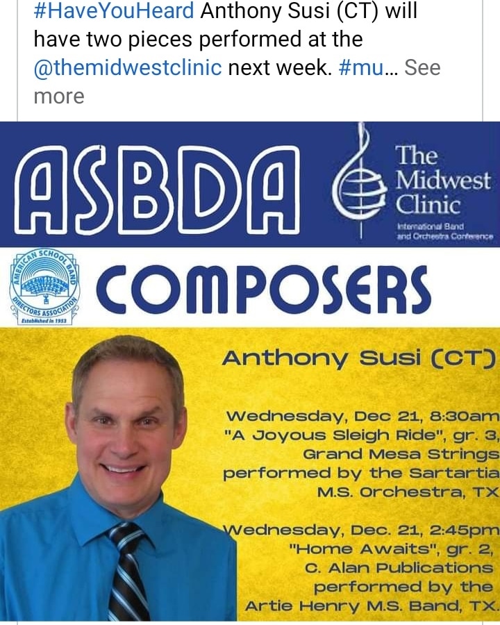 Anthony Susi's music at Midwest Clinic.