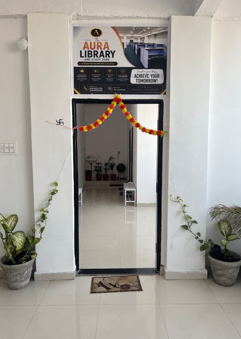 Silent study space at Aura Library