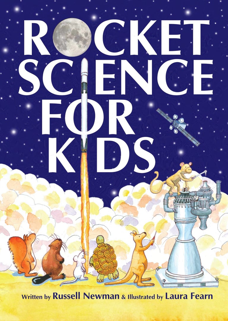 Book Cover design for Rocket Science for Kids illustrated by Laura Fearn