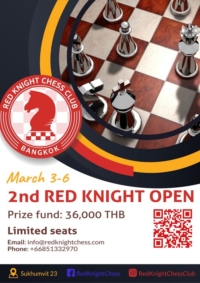 2nd Red Knight Open Chess Club Championship, Bangkok, Thailand. Thailand Chess Association. 