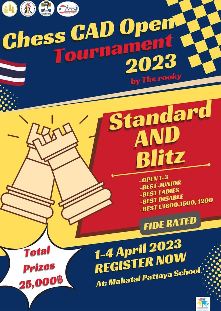 Chess CAD Open Tournament 2023 by the Rooky Thailand. Thailand Chess