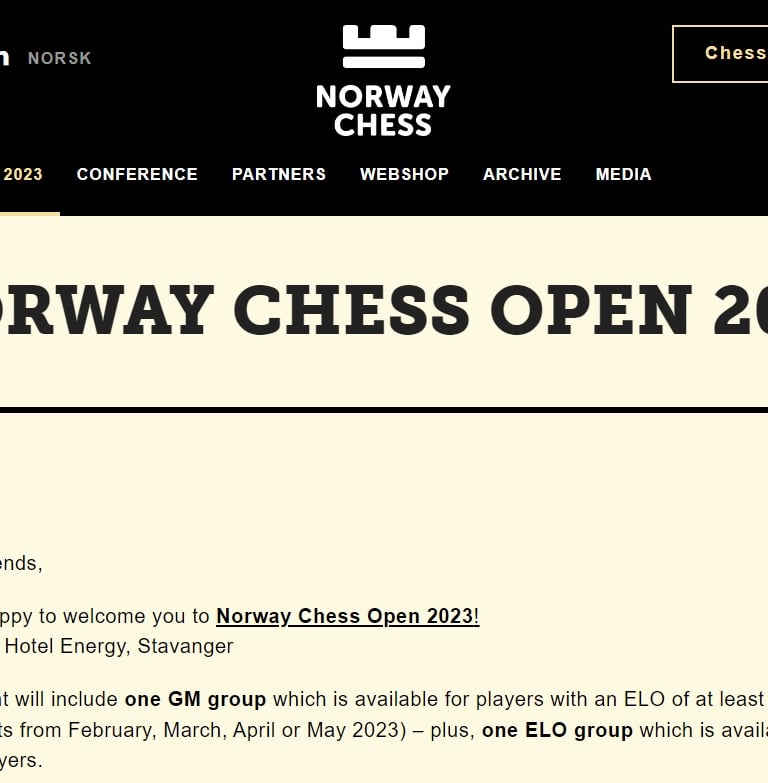 Norway Chess Open 2023. International Chess. FIDE Chess 2023
