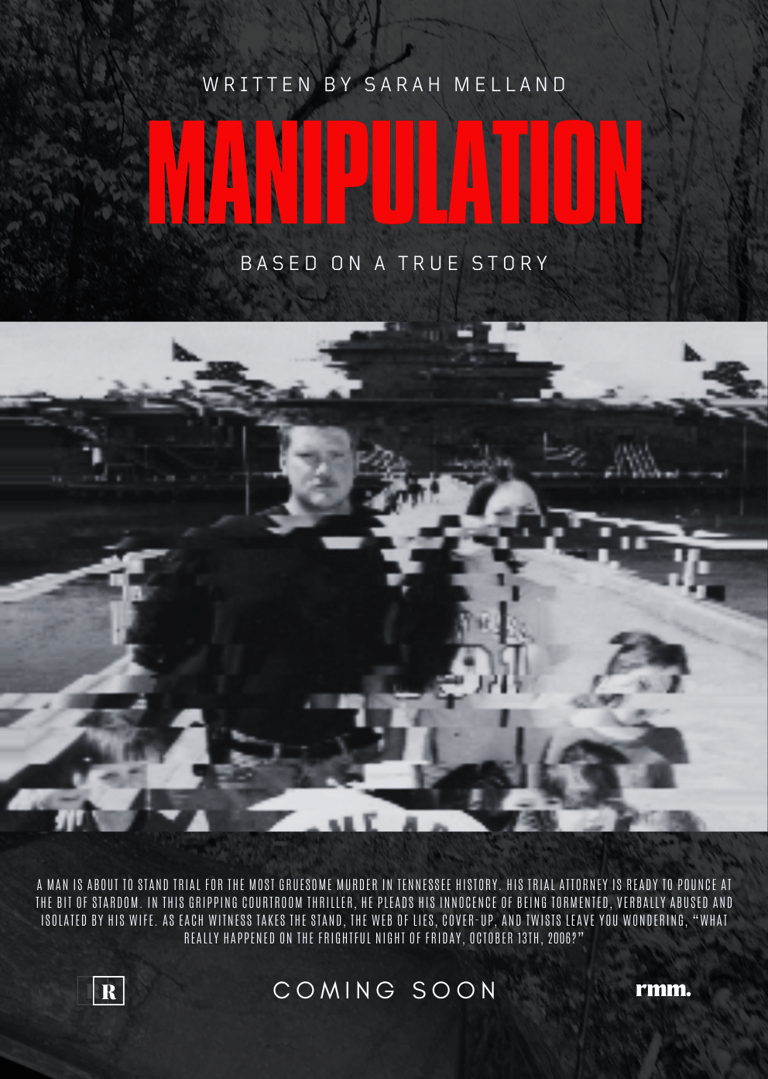 Movie poster for “Manipulation” — a courtroom thriller about truth, power, and unraveling narratives