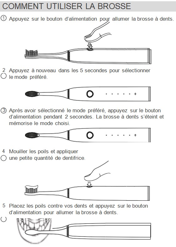 COMMENT UTILISER LA BROSSE brosse à dent aquolab sonique hygiene-precision