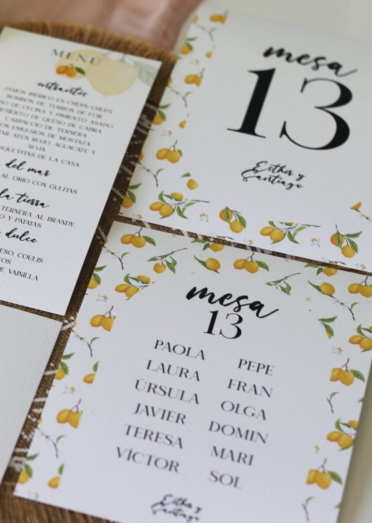 papelería de boda