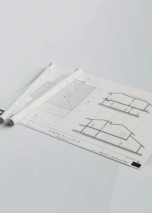 a paper plan with a pencil and a ruler