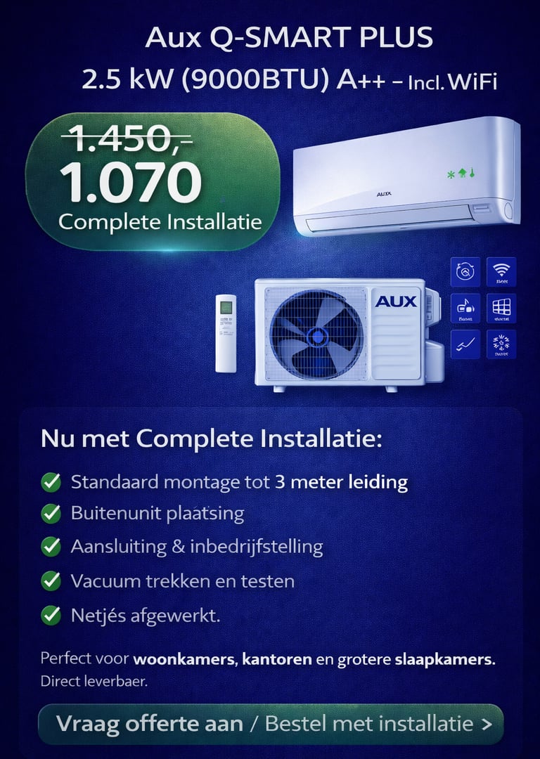 Naast airconditioning zijn wij gespecialiseerd in loodgieterswerk, elektra installaties en duurzame