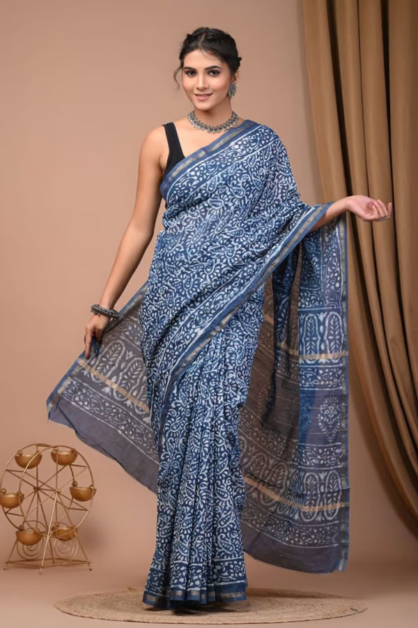 🎁 Rakshabandhan Gift for Sister – A Beautiful Saree from Mansi’s Hand Block Collection