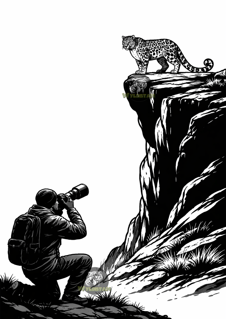 Snow leopard viewing angle at Ladakh Hemis National Park