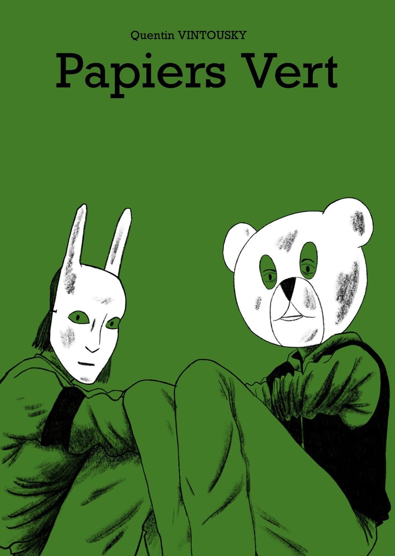 couverture du projet papiers vert. L'image montre les deux héros de l'histoire