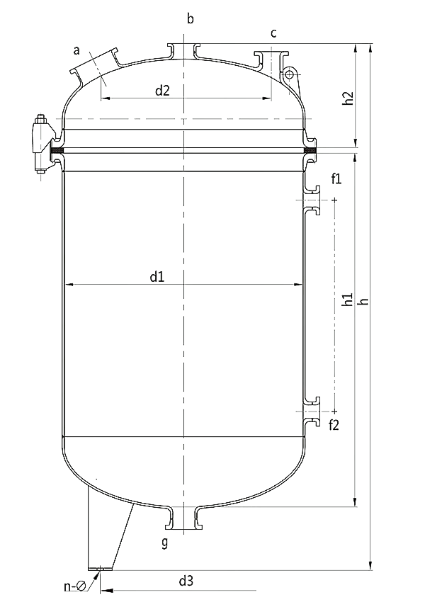 Glass lined storage tanks K type