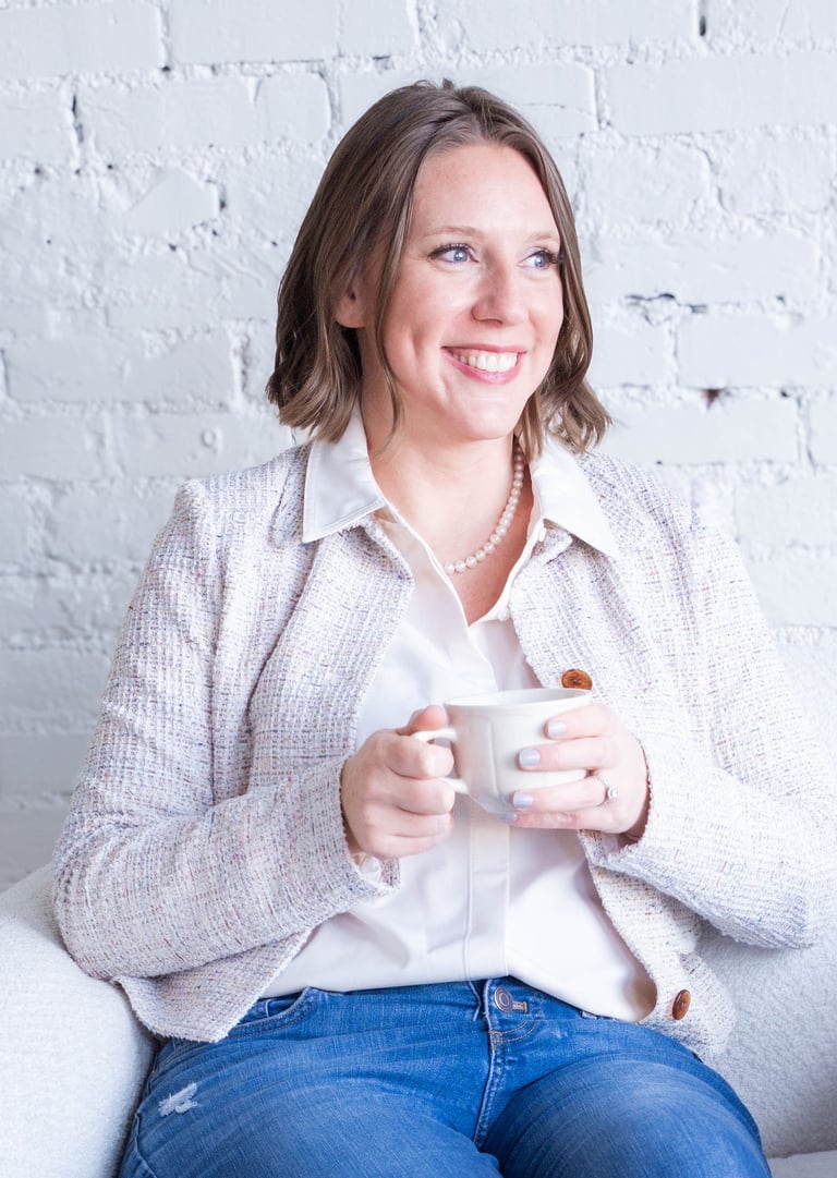 Kelly Crawford drinking coffee