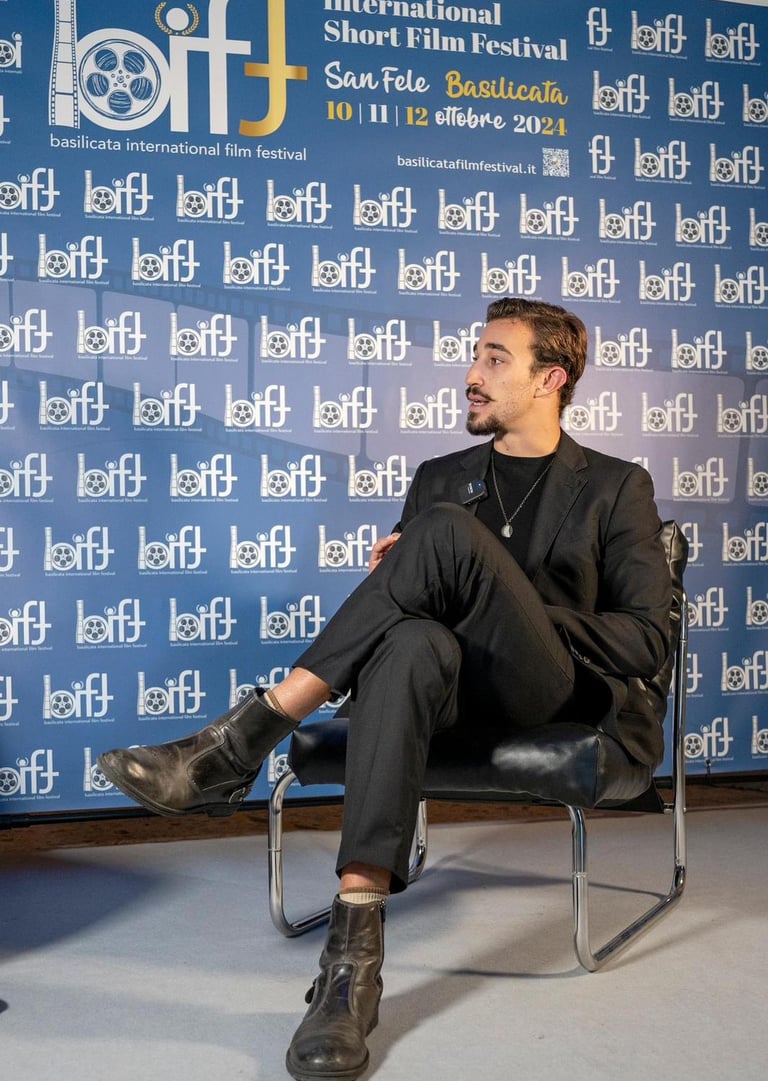 Lorenzo Neri (Attore), durante un'intervista al Basilicata Film Festival.