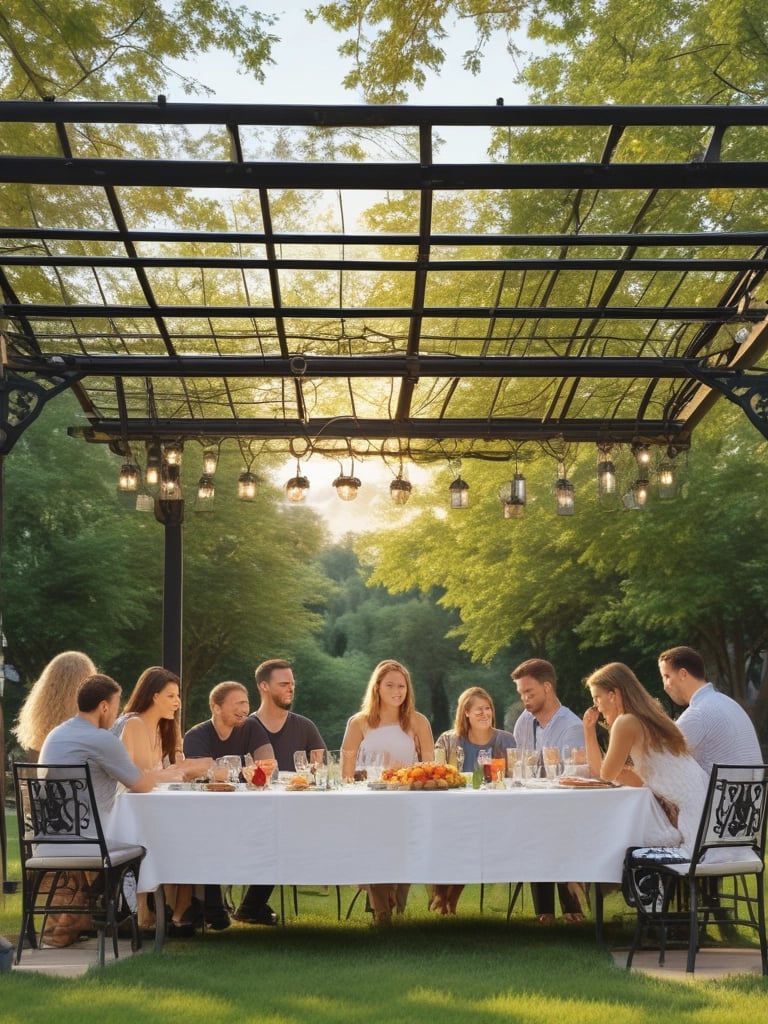 blue and white striped round textile