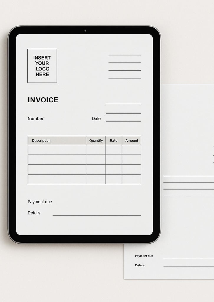Free Invoice Template (English) - Minimal PDF (non-editable)