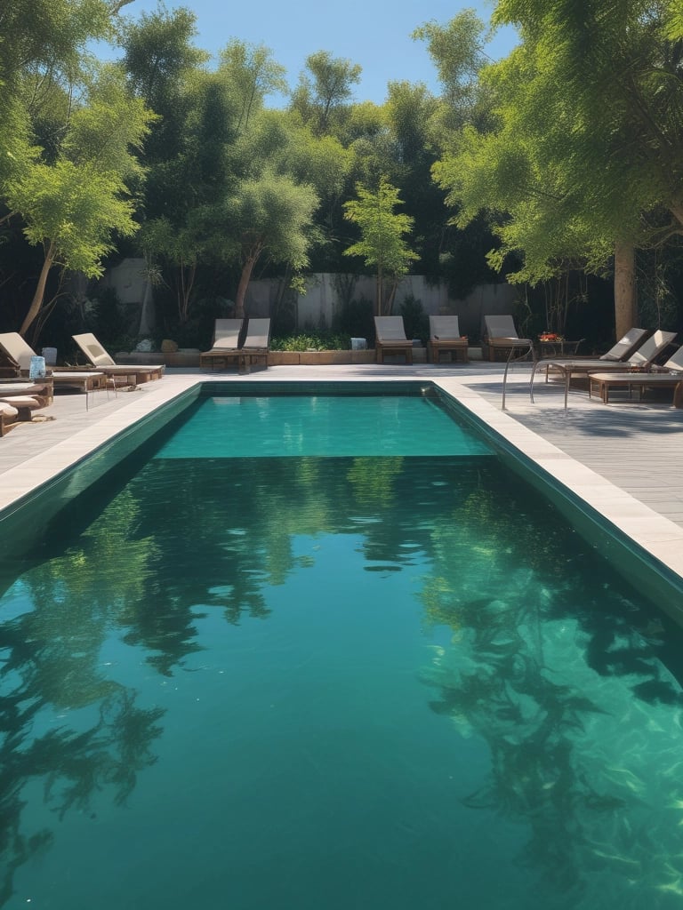 blue and white striped round textile