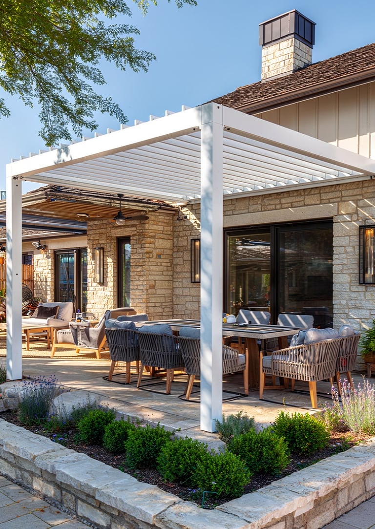 motorized louvered pergola