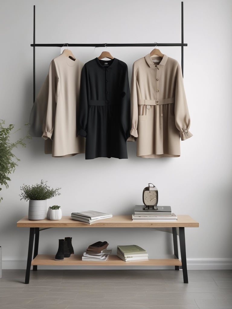 A clothing store with a lot of clothes on display