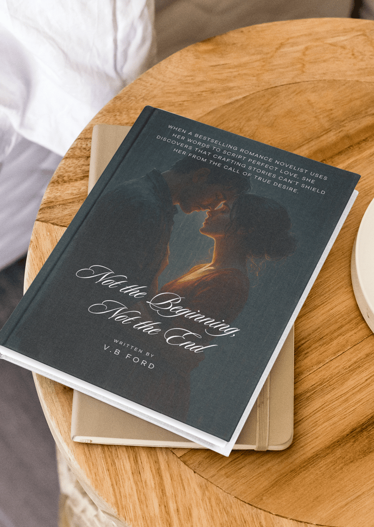 Cover of steamy contemporary romance novella Not the Beginning, Not the End by VB Ford, available fo