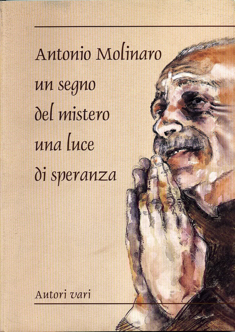 Antonio Molinaro book cover featuring a watercolor illustration of an elderly man praying.