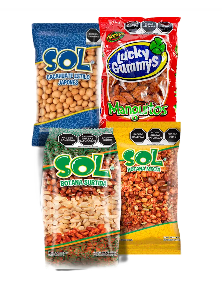 Combo Seleccion, la mejor botana para apoyar a la selección nacional Mexicana. Cacahuates y gomitas enchiladas.