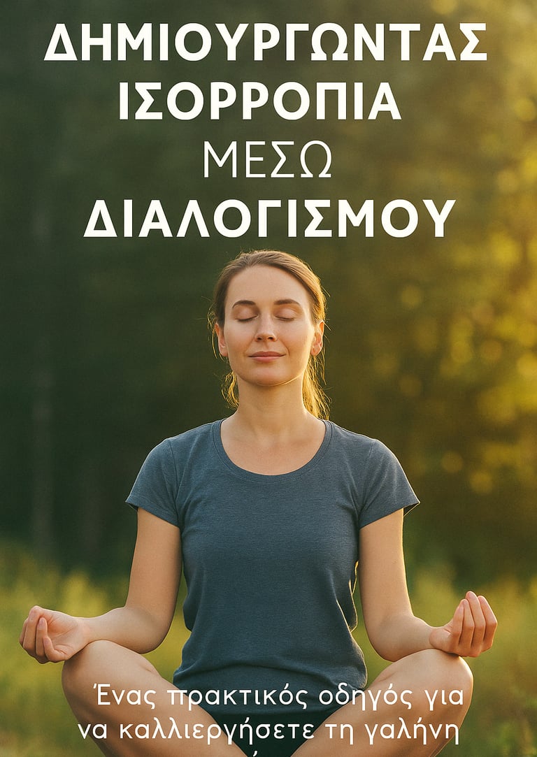 Πρακτικός οδηγός διαλογισμού για μείωση άγχους και καθημερινή ηρεμία. Ασκήσεις 5–10’ & bonus (ημερολ