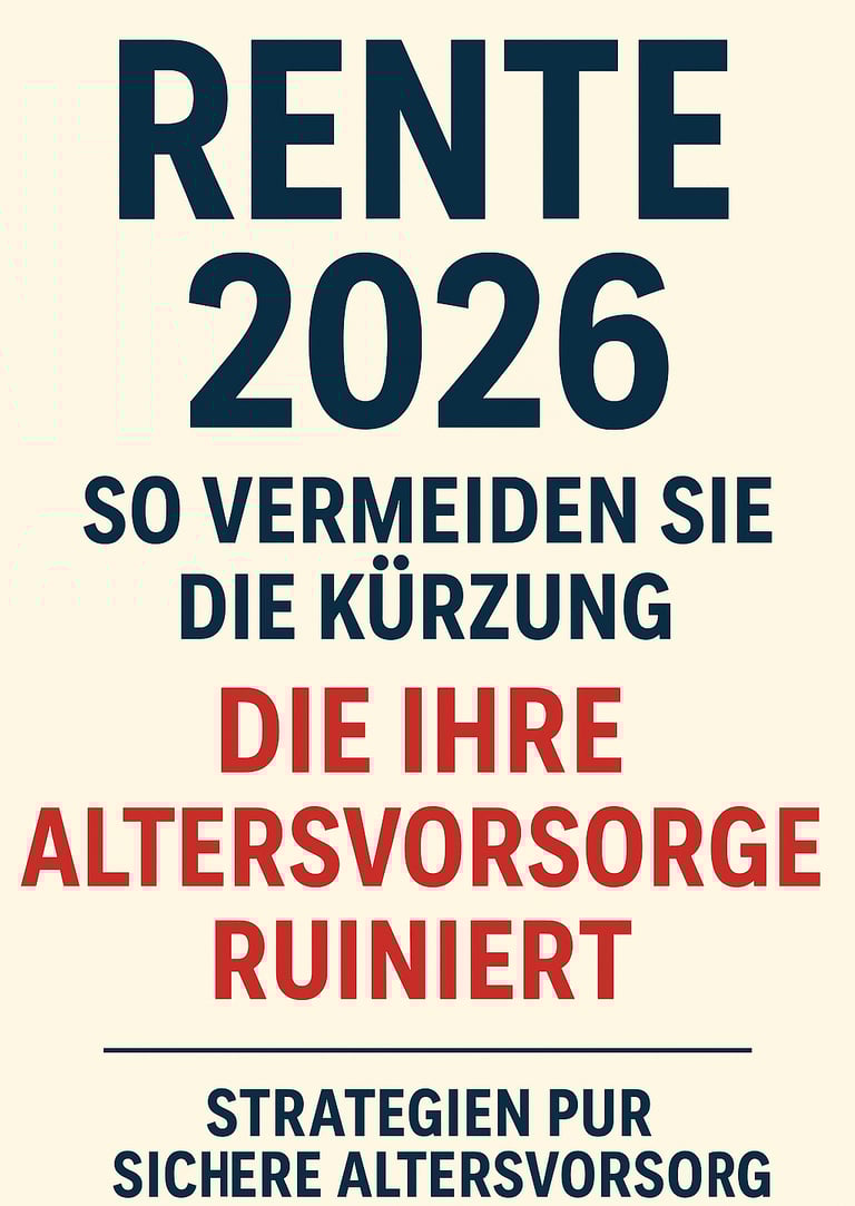 Vermeiden Sie Rentenkürzungen ab 2026: Klar verständlicher Ratgeber mit Strategien,