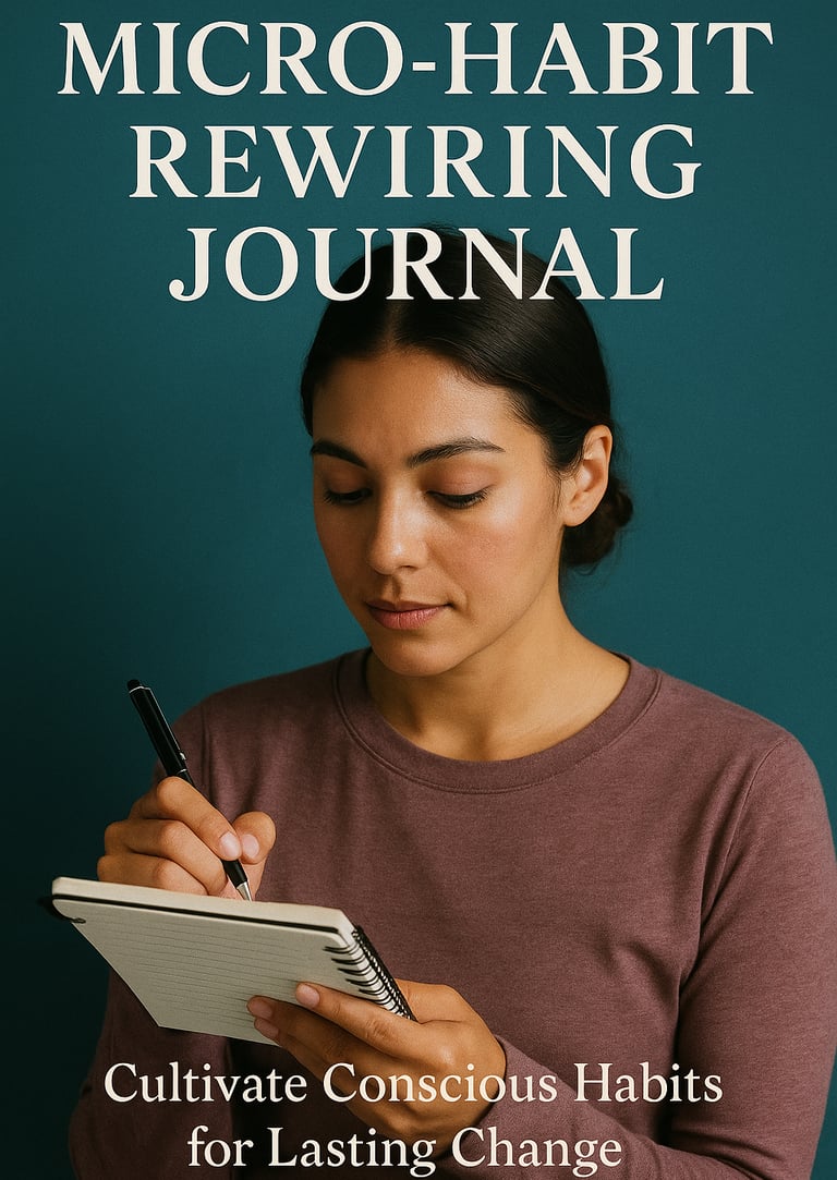 Build better habits in 5 minutes a day with this science-based 30-day micro-habit journal and guided