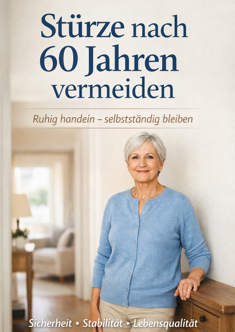 Stürze nach 60 vermeiden: ruhiger Präventionsleitfaden ohne Medizin, ohne Risiko. Mehr Sicherheit, V