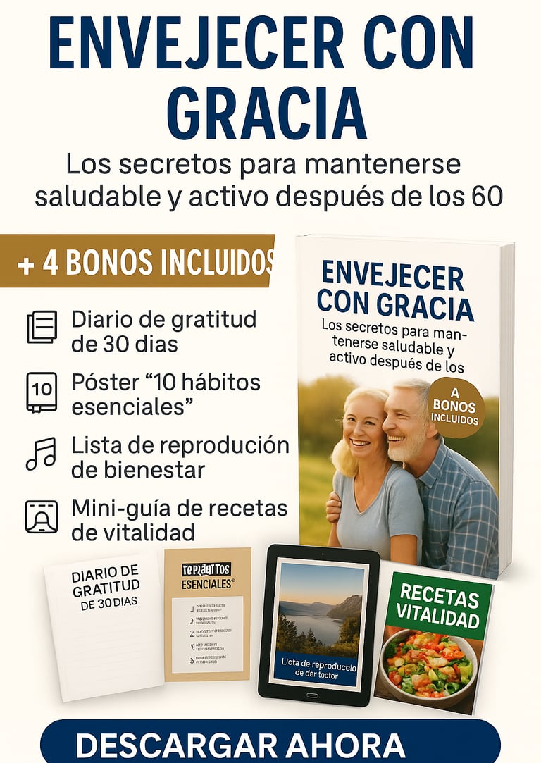 Envejecer con gracia es posible. Esta guía práctica te muestra hábitos simples para mantenerte activ