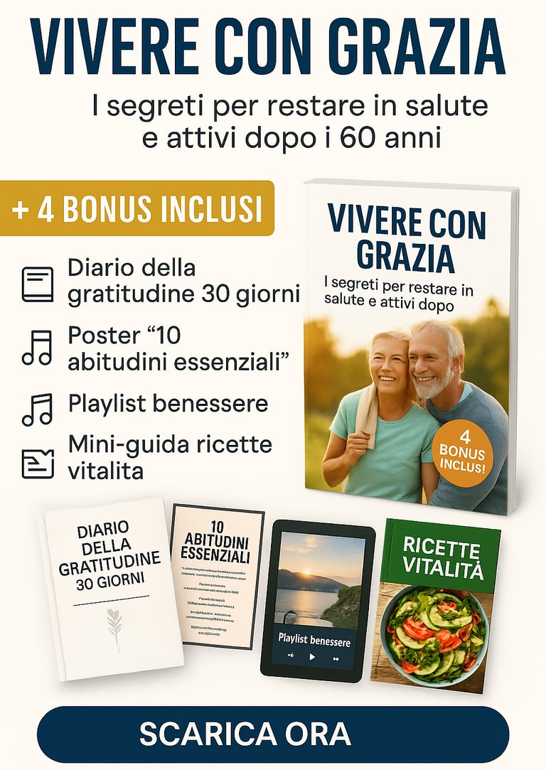 nvecchiare con Grazia: la guida pratica per restare sani, attivi e sereni dopo i 60. 