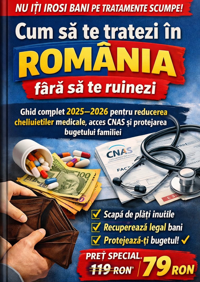 Ghid complet 2025–2026 pentru reducerea cheltuielilor medicale, acces CNAS și protejarea bugetului f