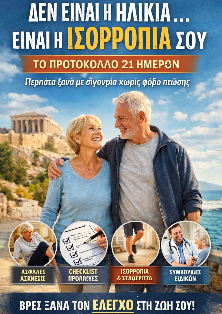 👉 Νιώθεις αστάθεια όταν περπατάς; Ανακάλυψε το πρωτόκολλο 21 ημερών για να βελτιώσεις την ισορροπία