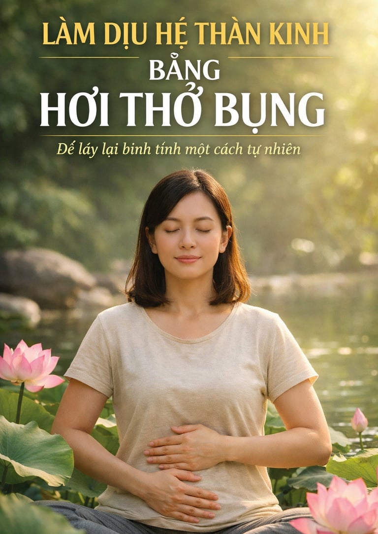 Làm dịu hệ thần kinh bằng hơi thở bụng. Phương pháp khoa học, đơn giản giúp giảm stress, lo âu và cả