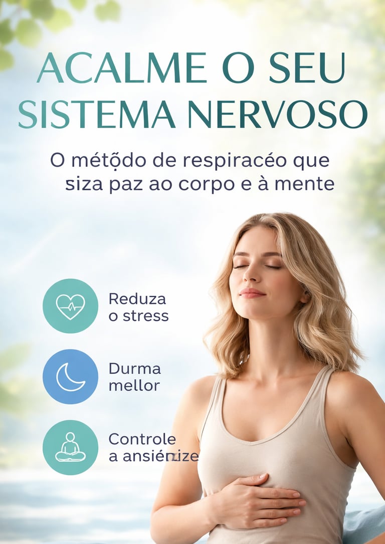 Acalme o sistema nervoso naturalmente com a respiração abdominal. Guia prático para reduzir stress, 