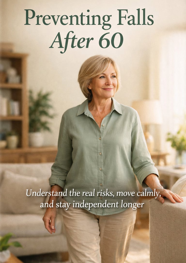 Preventing Falls After 60: a calm, practical guide to reduce fall risk, move safely, and stay indepe